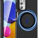 Magnetic for Samsung Galaxy A52 Phone Case,with Screen Protector, 3 in 1 Military Drop Shockproof Armor Heavy Duty Rugged Protection Cover for Samsung Galaxy A52 4G 5G/A52S 5G, Black