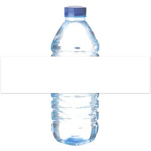 Mr-Label 8.11"×2" Waterproof Matte White Water Bottle Labels – for Inkjet/ Laser Printer – Self-Adhesive Wraparound - for Wedding|Baby Shower|Corporate Event (10 Sheets Total 50 Labels)