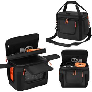 Portable Carrying Bag Compatible with Jackery Explorer 1000 V2, Soft Power Station Storage Case with Padding, Generator Covers with Side Zipper, Multi-Pocket, Shoulder Strap, 13.78*10.23*10.8in
