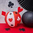 Mudder 6 Pcs Casino Party Decoration Black Red Paper Lanterns 10 Inch Poker Night Party Decorations Casino Hanging Lanterns