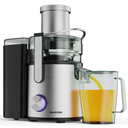 1000W 5-SPEED LCD Screen Centrifugal Juicer Machines Vegetable and Fruit, Healnitor Juice Extractor with Big Adjustable 3" Wide Chute, Easy Clean, BPA-Free, High Juice Yield, Silver