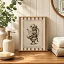AtterrirArt Framed Vintage Horse Wall Art, 12x16 Inches, Farmhouse Animal Canvas Print, Rural Landscape Wall Decor Aesthetic, Retro Natural Wall Art For Bedroom, Living Room, Ready to Hang