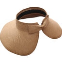 Women's Sun hat, UV Protection, Straw Beach hat, Foldable Wide Brim Ponytail, Packable for Travel Summer, Khaki