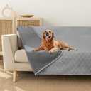 fuguitex Waterproof Dog Blanket Bed Cover Dog Crystal Velvet Moroccan Fuzzy Cozy Plush Pet Blanket Throw Blanket for Couch Sofa(52 * 82 inch, Light Grey+Grey)