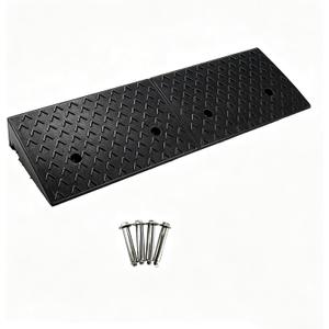 Nisorpa Rubber Curb Ramp, 2" Lift Height Curbside Ramp, Heavy Duty Loading Ramps 22000LBS/10T Capacity Sidewalk Curb Ramps for Cars Trucks Bikes Motorcycles Wheelchairs 9.4 x9.8 x 2inch