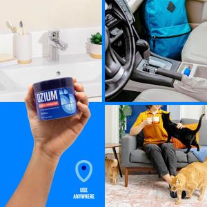 Ozium 4.5 Oz. Odor Eliminating Gel for Homes, Cars, Offices and More, Original, 3 Pack