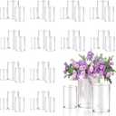 36pcs Glass Vase Cylinder for Centerpieces Small Flower Glass Clear Home Decor Centerpiece Table Flower Vase Decorations for WeddingHoliday 4,4.7,6Inch Tall