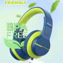 iClever USB C Headphones for Kids, Over-Ear for Boys Girls, Safe Volume 85dBA, Foldable Wired Kids Headphones for iPad, HS19S