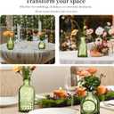 Glass Bud Vases Set of 64 - Green Assorted Small Mini Glass Vases for Flowers, Crystal Vintage Vase Set, Bulk Centerpieces for Table Dcor, Wedding, Home and Events (Green, 64 Pcs)