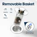 Pop Up Sink Drain Strainer, Bathroom Sink Drain Stopper with Removable Stainless Steel Drain Hair Catcher Basket, Universal Bathroom Sink Stopper Replacement, Drain Plug Filter (2PCS)