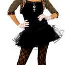 Fun Shack Leopard Hooded Poncho Adult Costume-One Size XXXL, Black