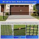Driveway Safety Net for Kids 20FT Wide 40Inch Tall - Driveway Guard Barrier Net Fence with Upgraded Ground Stakes and Reflective Strips, Driveway Gate Mesh Ball Stopper Netting for Outdoor Backyard