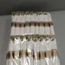 Goodluck 50 Pack Pre Rolled Gold Plastic Silverware, Wrapped Plastic Cutlery Set with Napkin Include 50 Forks, 50 Knives, 50 Spoons and 50 Napkins, Fancy Disposable Silverware for Party, Wedding