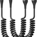 USB C Cable Fast Charging, 2Pack 3ft Coiled USB A to USB C Charge Cable for Car, USB-C Charging Cord Compatible with iPhone 17/16/15/Pro Max/Plus/Samsung Galaxy S20 S10 and More Type C Devices-Black