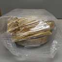 I00000 150Pcs Clear Plastic Plates with Gold Rim, Christmas Plastic Plates, Gold hammer patterned Disposable plates Set include 30 Dinner Plate, 30 Dessert Plate, 90 plastic Silverware Set for Christmas