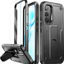 URBANITE for Samsung Galaxy A54 Case, Military Grade Rugged Shockproof Protective Cover with Screen Protector and Kickstand (Black)