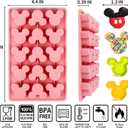 4 x Sidosir 3Pcs Gummy Mouse Candy Molds, Non-stick Silicone Candy Molds for Making Crayons, Chocolate,Cake Pops, Ice tube,wax melt