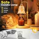Candle Warmer Lamp with Timer and Dimmer, Electric Wax Warmers for Scented Candles with 5 Brightness Settings, Anti-Glare Lamp with Adjustable Height, Home Decor, Gift for Birthday, Valentines, Champagne