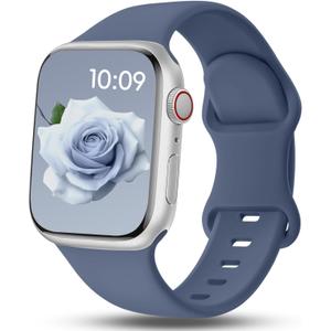 10 x Patented Sport Silicone Band Compatible with Apple Watch Bands 40mm 38mm 41mm 42mm 44mm 45mm 46mm 49mm Women Men, Soft Waterproof Sport Strap for iWatch Bands Series 11 10 9 8 7 6 5 4 3 2 1 SE Ultra