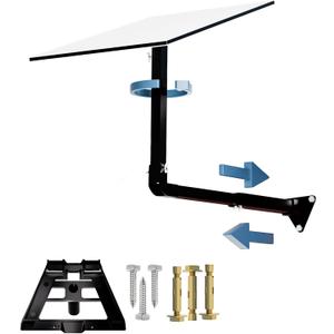 PFNRTH Starlink Gen 3 Mount for Long Eaves,Adjustable Length(Up to 26 Inches),Heavy-Duty Aluminum Starlink Wall Mounting Kit,Compatible with V3 Starlink Standard Dish