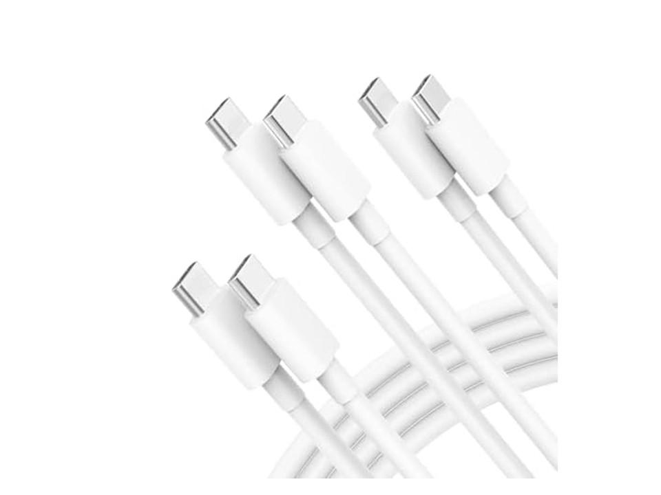USB C to USB C Cable, 3-Pack 6FT, 60W Fast Charging Power Delivery for iPhone 17/17 Pro/17 Air/17 Pro Max, iPad mini 6/Pro 2021, MacBook Pro 2020, Samsung Galaxy S23, Switch USB C to USB C Cable, 3-Pack 6FT, 60W Fast Charging Power Delivery for iPhone 17/17 Pro/17 Air/17 Pro Max, iPad mini 6/Pro 2021, MacBook Pro 2020, Samsung Galaxy S23, Switch