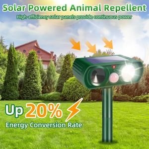 4 Pack Solar Ultrasonic Animal Repeller Outdoor Waterproof Cat Dog Racoon Rodent Squirrel Rabbit Deterrent Repellent 4 Pack Solar Ultrasonic Animal Repeller Outdoor Waterproof Cat Dog Racoon Rodent Squirrel Rabbit Deterrent Repellent