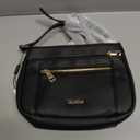 Telena Crossbody Bags for Women, Leather Cross body Purse With Adjustable Strap (Black, Regular)