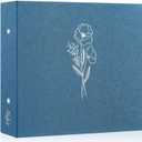 Lanpn 12x12 inch Scrapbook Photo Album, Linen Cover Archival Acid Free Top Load 3 Ring Binder Folder Photo Book 12 x 12 with 30 Plastic Sleeves 60 Pages (Blue)