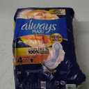 Opened Always Maxi Overnight Pads with Wings for Women, Size 4, Overnight Absorbency, Unscented, 28 Count