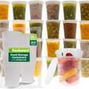 Freshware Food Storage Containers [240 Set] 32 oz Plastic Deli Containers with Lids, Slime, Soup, Meal Prep Containers | BPA Free | Stackable | Leakproof | Microwave/Dishwasher/Freezer Safe