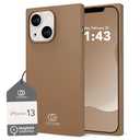 Cocomii - Rectangle Case Compatible with iPhone - Compatible with MagSafe, Soft Touch Silicone, Microfiber Lining, Matte, Magnetic Phone Case for iPhone 13 6.5  inch, Golden Brown