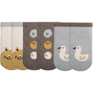 Baby Toddler Socks Non Slip 3 Pairs Cotton Ankle Grip Socks for Boys Girls Baby Kids Infants Children