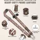 Phone Lanyard Crossbody with RFID Wallet & Eyeglass Holder, Anti-Theft Cell Phone Strap for Travel, Universal