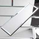 Diflart Peel and Stick Mirror Backsplash Tiles, Silver, 3x10 Inch, Beveled Mirror Subway Tiles for Kitchen Backsplash Bathroom Wall, Pack of 24 Pcs