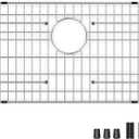 Stainless Steel Sink Grid and Protectors for Bottom of Kitchen Sink, 26" x 14" with Rear Drain for Single Sink Bowl (26" X 14 1/16")