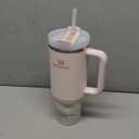 STANLEY Quencher H2.0 Tumbler with Handle and Straw 40 oz Flowstate 3-Position Lid Cup Holder Compatible for Travel Insulated Stainless Steel Cup BPA-Free Rose Quartz 2.0