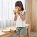 Gerber Baby Girls' Baby Toddler Girls' Twill Shorts (6-9 Months, Olive)