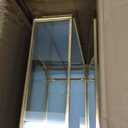 Large Glass Boxes for Display Handmade, Mirrored Bottom, Glass Jewelry Box with Lid, Trinket Box Book Photo Keepsake Organizer, Display Case for Vanity Decor Home Dresser, Octagon, Gold (Low: 10.4"L  8.5"W  2.6"H)