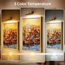 Afyuol Picture Lights Wall Light 16in CCT Gallery Light | Battery Operated, Timer, Remote Control, Adjustable Brightness, Long Lasting, for Wall, for Paintings, for Living Room, Art, Dartboard, Decor