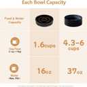 Havniva Elevated Slow Feeder Dog Bowls, 1.6 Cups/8.2 inch Slow Feeders + 7.3 inch Ceramic Dog Food & Water Bowls Set with Acacia Wood Stand Puzzle Bowls for Fast Eater, Medium Dogs Anti-Choking