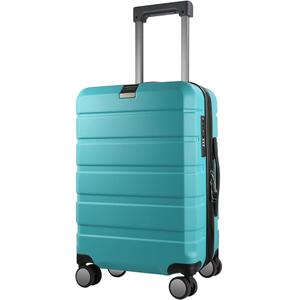 KROSER Hardside Expandable Carry On Luggage with Spinner Wheels & Built-in TSA Lock, Durable Suitcase Rolling Luggage with USB Port, Carry-On 20-Inch, Lake Blue
