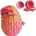Easter 3D Printed Dragon Egg, Crystal Dragon Eggs with Dragon Inside, Fidget Toys for Adult, Full Articulated Dragon Egg Surprise Gifts for Home Office Desk Decoration