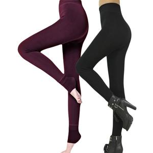 Romastory Winter Warm Leggings Women Elastic Thick Thermal Legging Pants Fleece Lined Tights