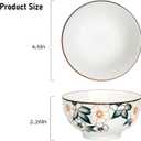 Japanese Ceramic Bowls, 4.5-Inch for Kitchen,Rice and Salad, Various Combinations of Japanese Style Blue and White Porcelain (Set of 2)