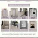 2 x Grey Wood Grain Wallpaper Border Removable PVC Waterproof Peel and Stick Wallpaper,Bathroom Mirror Frame Border Sticker Wall Decor 3.93 inches x 32.8 feet