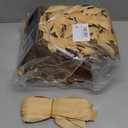 TKSBAG 50 PCS Small Black Gold Gift Bags with Bow Ribbon - 6.4x3.1x5.1 Inch Thank You Bags with Handles, Bulk for Baby Shower, Bridal Shower, Wedding, Party Favors, Thanksgiving, Christmas