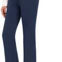 SEVEGO 29"/31"/33"/35" Inseam Women's Bootcut Yoga Dress Pants High Waist Stretch Work Pants Petite, Regular, Long, Tall (XX-Large, Dark Blue)