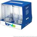 Tervis Clear & Colorful Tabletop Made in USA Double Walled Insulated Tumbler Travel Cup Keeps Drinks Cold & Hot, 16oz - 4pk, Clear
