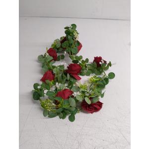 Flower Garland, Artificial Rose Vine Flowers Plants, Hanging Fake Roses Vine for Room Anniversary Wedding Birthday Christmas Wall Arch Decor 1 Pack