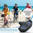 CDYWD Oversized Bike Seat for Men & Women Comfort, Extra Wide Bicycle Seat Cushion, Comfortable Wing Padded, Large Replacement Saddle for Peloton, Stationary Exercise Bike, Ebike, Cruiser, City Bike